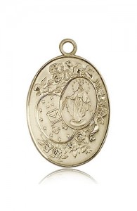 Miraculous Medal, 14 Karat Gold [BL6442]