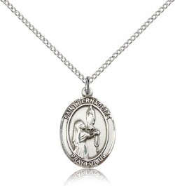 St. Bernadette Medal, Sterling Silver, Medium [BL0895]