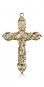 Crucifix Pendant, 14 Karat Gold [BL4704]
