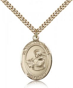 St. Thomas Aquinas Medal, Gold Filled, Large [BL3781]
