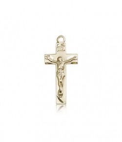 Crucifix Pendant, 14 Karat Gold [BL3990]