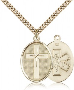 EMT Cross Pendant, Gold Filled [BL4824]