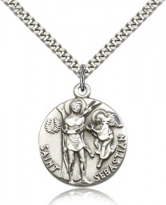 St. Sebastian Medal, Sterling Silver [BL6131]