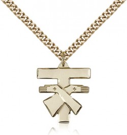 Franciscan Cross Pendant, Gold Filled [BL6823]