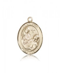 St. Fina Medal, 14 Karat Gold, Large [BL1771]