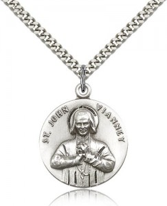 St. John Vianney Medal, Sterling Silver [BL5401]