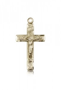 Crucifix Pendant, 14 Karat Gold [BL4731]