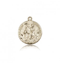 St. John the Baptist Medal, 14 Karat Gold [BL6100]
