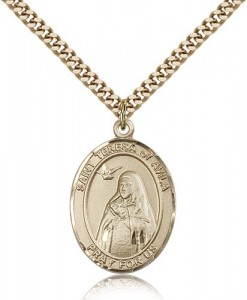 St. Teresa of Avila Medal, Gold Filled, Large [BL3736]