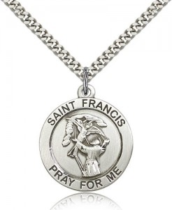 St. Francis Medal, Sterling Silver [BL5760]