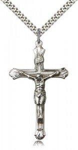 Crucifix Pendant, Sterling Silver [BL4747]
