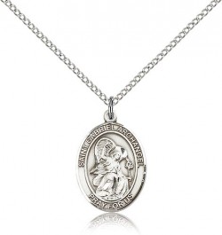 St. Gabriel the Archangel Medal, Sterling Silver, Medium [BL1859]