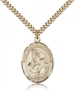 St. Gabriel the Archangel Medal, Gold Filled, Large [BL1855]