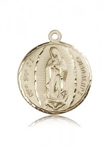 Our Lady of Guadalupe Medal, 14 Karat Gold [BL6312]