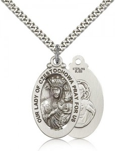 Our Lady of Czestochowa Medal, Sterling Silver [BL6864]