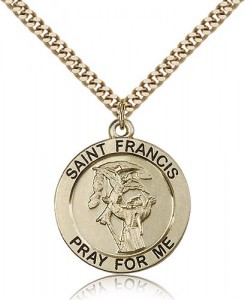 St. Francis Medal, Gold Filled [BL5758]