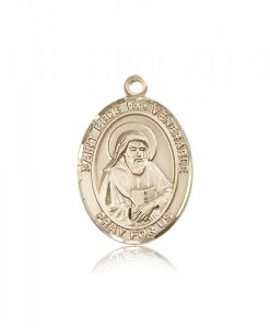 St. Bede the Venerable Medal, 14 Karat Gold, Large [BL0861]