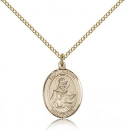 St. Isidore of Seville Medal, Gold Filled, Medium [BL2119]