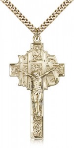 Crucifix Pendant, Gold Filled [BL4155]
