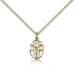 Crucifix Pendant, Gold Filled [BL5090]