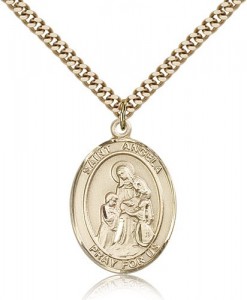 St. Angela Merici Medal, Gold Filled, Large [BL0720]