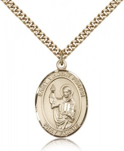 St. Vincent Ferrer Medal, Gold Filled, Large [BL3889]