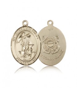 Guardian Angel Coast Guard Medal, 14 Karat Gold, Large [BL0094]