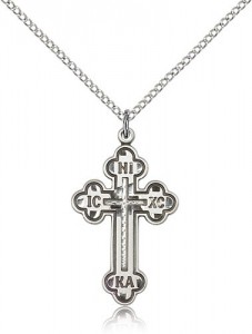 Russian Cross Pendant, Sterling Silver [BL4378]