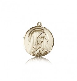 Sorrowful Mother Medal, 14 Karat Gold [BL6151]