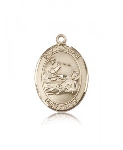 St. Joshua Medal, 14 Karat Gold, Large [BL2448]
