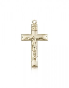 Crucifix Pendant, 14 Karat Gold [BL4656]