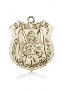 St. Michael the Archangel Medal, 14 Karat Gold [BL6482]