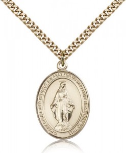 Miraculous Medal, Gold Filled, Large [BL0240]