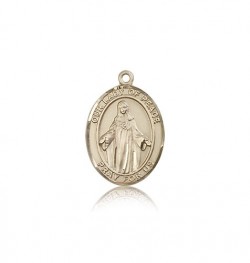 Our Lady of Peace Medal, 14 Karat Gold, Medium [BL0409]