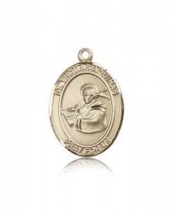 St. Thomas Aquinas Medal, 14 Karat Gold, Large [BL3778]