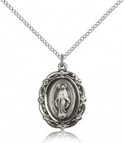 Miraculous Medal, Sterling Silver [BL5995]