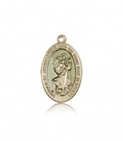 St. Christopher Medal, 14 Karat Gold [BL5817]