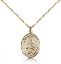 St. Peregrine Laziosi Medal, Gold Filled, Medium [BL3037]