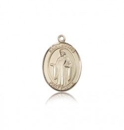 St. Justin Medal, 14 Karat Gold, Medium [BL2503]