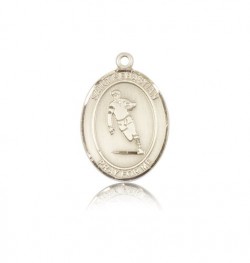 St. Sebastian Rugby Medal, 14 Karat Gold, Medium [BL3529]