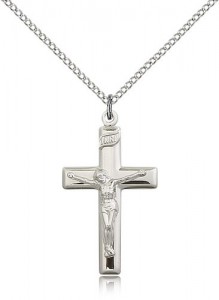 Crucifix Pendant, Sterling Silver [BL5380]