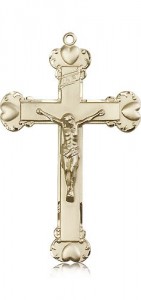 Crucifix Pendant, 14 Karat Gold [BL4755]