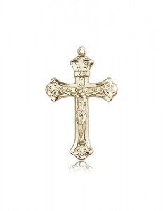 Crucifix Pendant, 14 Karat Gold [BL4653]