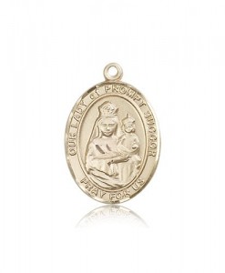 Our Lady of Prompt Succor Medal, 14 Karat Gold, Large [BL0426]