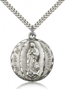 Our Lady of Guadalupe Medal, Sterling Silver [BL6313]