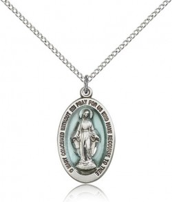 Miraculous Medal, Sterling Silver [BL5821]