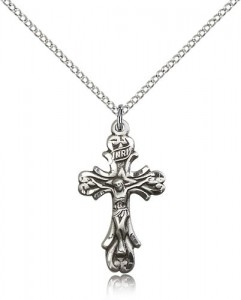 Crucifix Pendant, Sterling Silver [BL6294]
