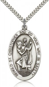 St. Christopher Medal, Sterling Silver [BL6532]