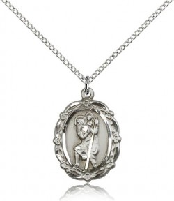 St. Christopher Medal, Sterling Silver [BL5986]