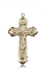 Crucifix Pendant, 14 Karat Gold [BL4716]